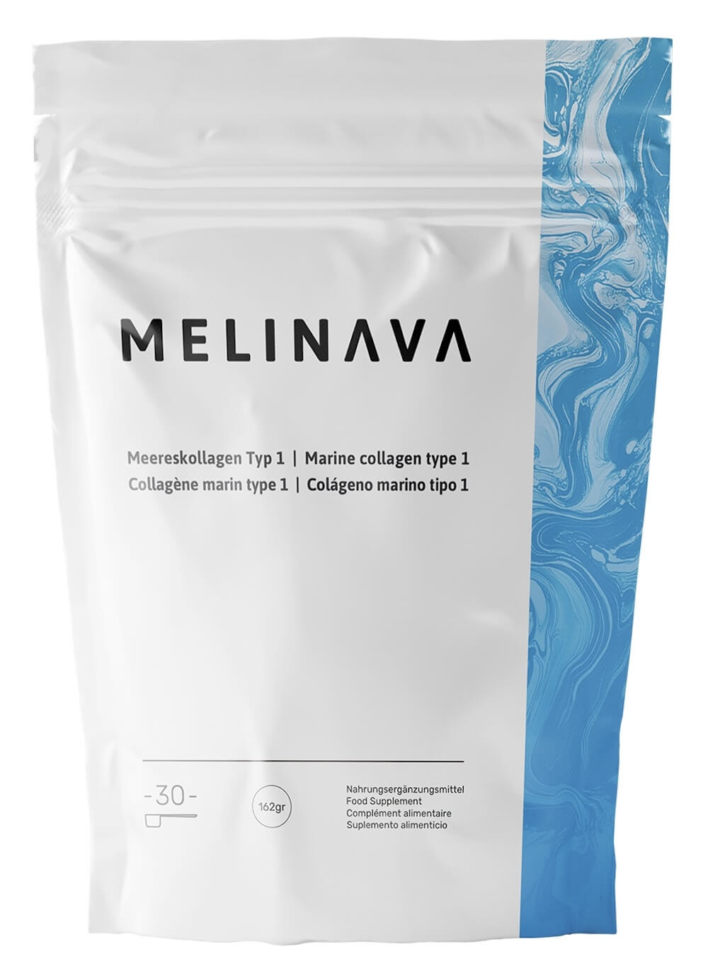 MELINAVA Colágeno marino tipo 1 – bolsa de 162 g