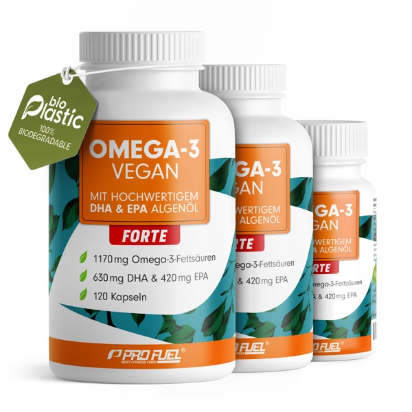 Cápsulas de aceite de algas ProFuel Omega-3 Vegan Forte, 60 cápsulas